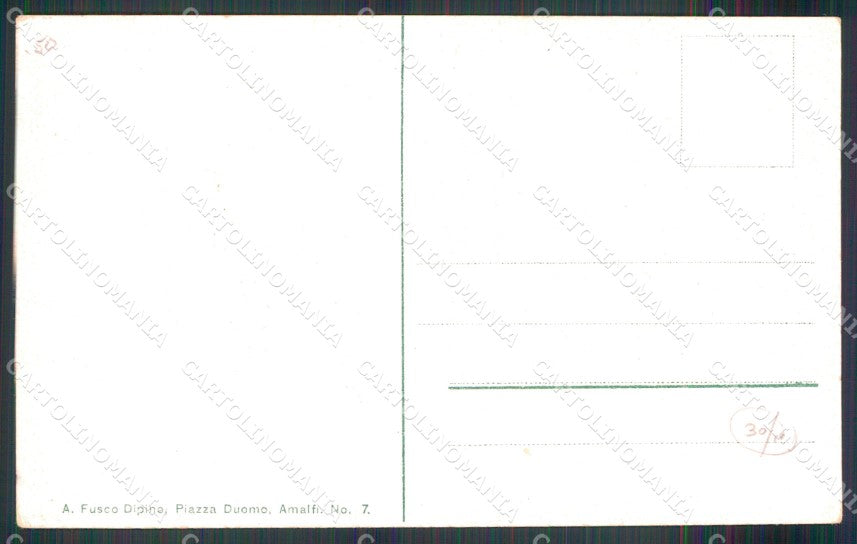 Salerno Amalfi Valle dei Mulini Portatrici di Vino Costumi cartolina MX1287 – retro