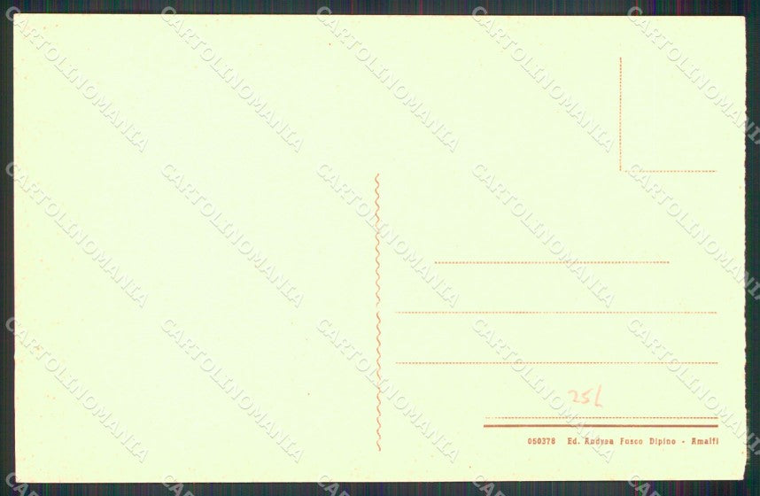 Salerno Amalfi Valle dei Mulini Portatrici di Vino Costumi cartolina MX1289 – retro