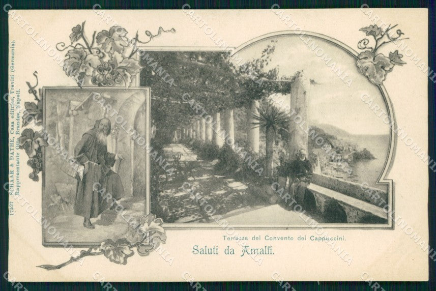 Salerno Amalfi Saluti da Terrazza Convento Frati Cappuccini cartolina MX1314 – fronte