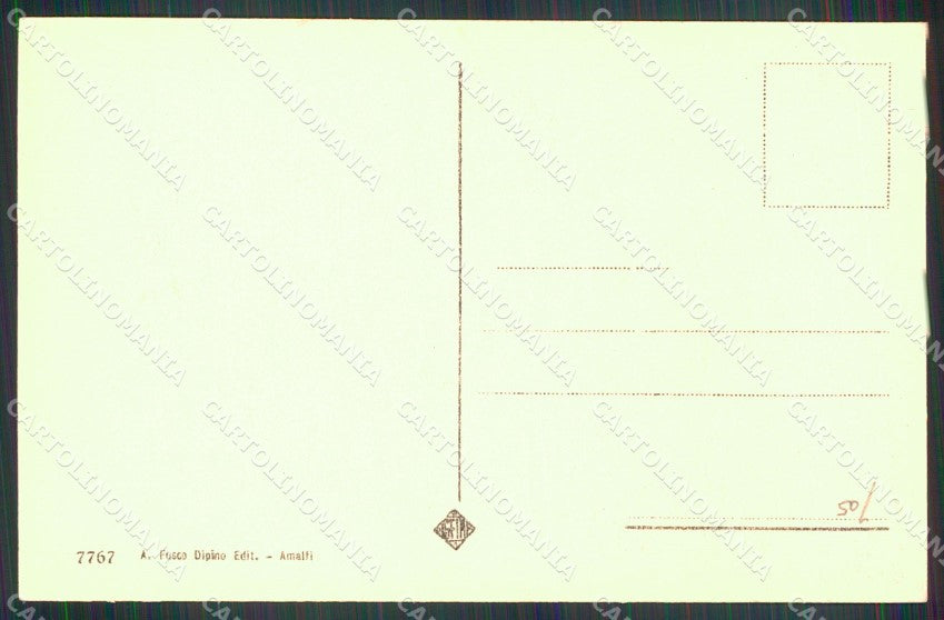Salerno Amalfi Dopo Pesca Riposo Barche Pescatori cartolina MX1325 – retro
