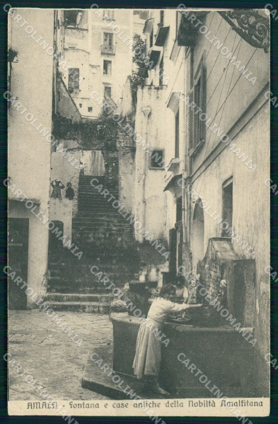 Salerno Amalfi Case Antiche Nobiltà Amalfitana Fontana cartolina MX1328 – fronte