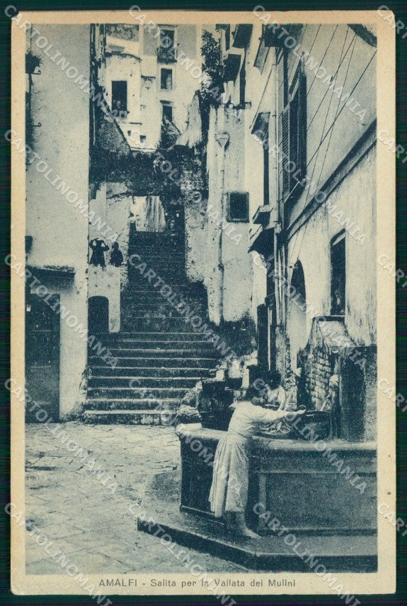 Salerno Amalfi Case Antiche Nobiltà Amalfitana Fontana cartolina MX1329 – fronte