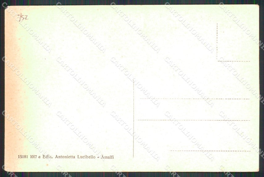 Salerno Amalfi Case Antiche Nobiltà Amalfitana Fontana cartolina MX1329 – retro