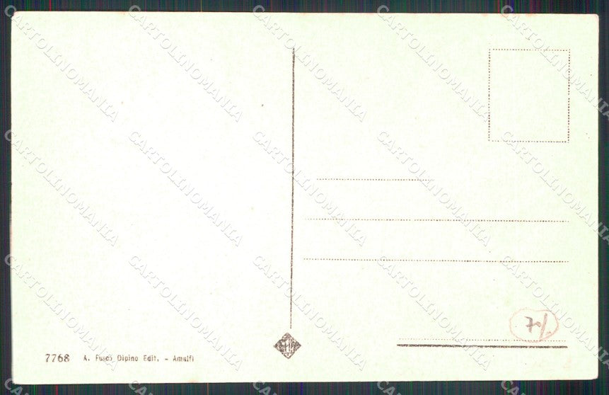 Salerno Amalfi Ritorno dalla Pesca Mestieri SCOLLATA cartolina MX1345 – retro