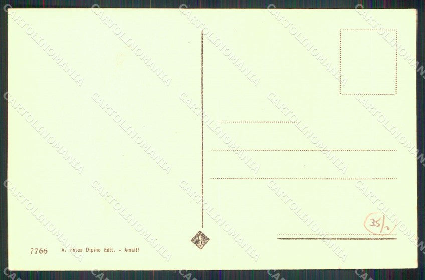 Salerno Amalfi Costumi Raddobbo Reti Pescatori cartolina MX1350 – retro