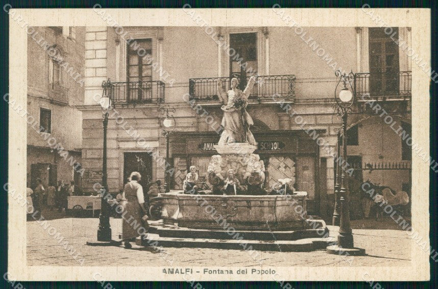Salerno Amalfi Fontana del Popolo cartolina MX1353 – fronte