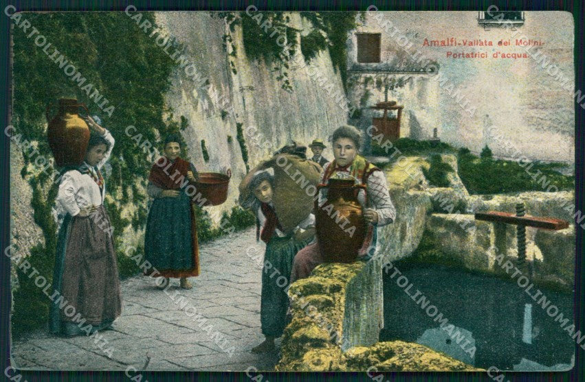 Salerno Amalfi Vallata dei Molini Portatrici d'Acqua cartolina MX1354 – fronte