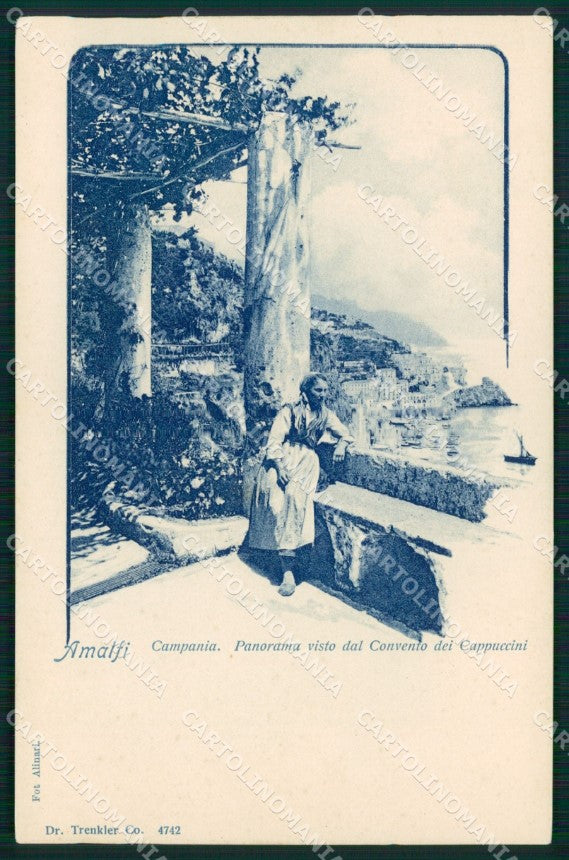 Salerno Amalfi Veduta Convento Cappuccini Trenkler 4742 Alinari cartolina MX1358 – fronte
