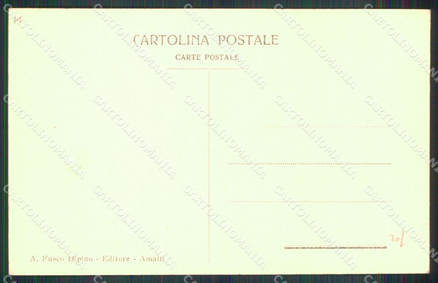 Salerno Amalfi Ritorno dalla Pesca Barche Pescatori cartolina MX1363 – retro