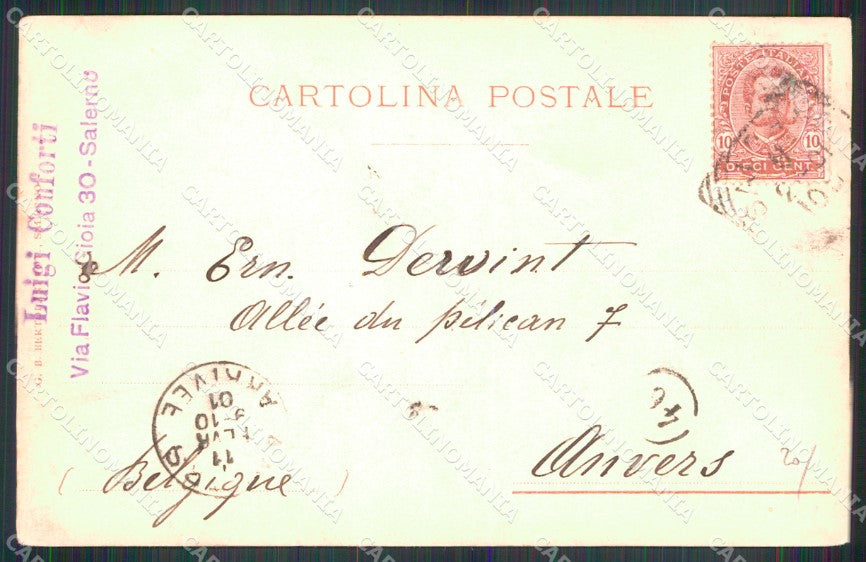 Salerno Amalfi Grand Hotel dei Cappuccini Cattedrale cartolina MX1365 – retro