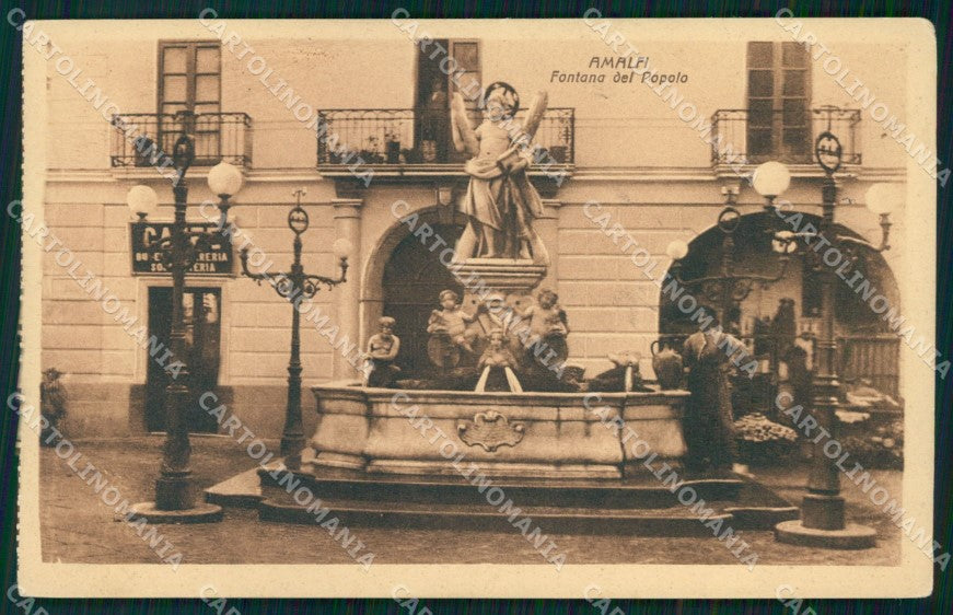 Salerno Amalfi Fontana del Popolo cartolina MX1368 – fronte