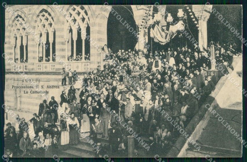 Salerno Amalfi Cattedrale Processione Sant'Andrea Carabinieri cartolina MX1369 – fronte
