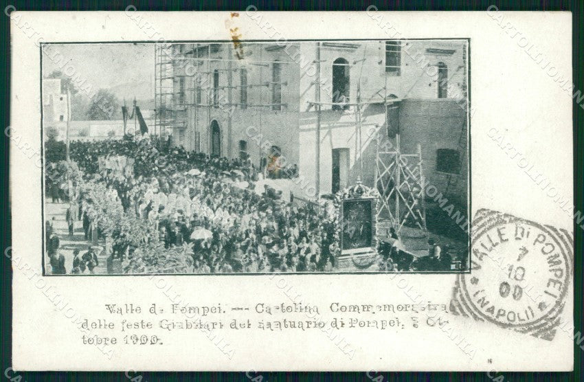 Napoli Pompei Valle di Feste Giubilari Santuario Commemorativa cartolina MX1384 – fronte