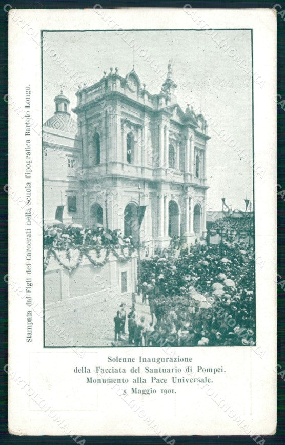 Napoli Pompei Inaugurazione Facciata Santuario cartolina MX1395 – fronte