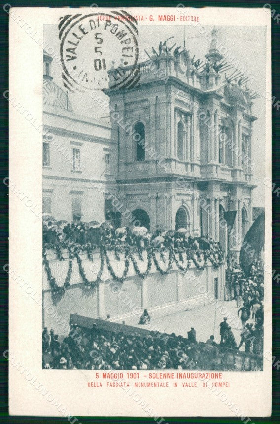 Napoli Pompei Inaugurazione Facciata Santuario cartolina MX1396 – fronte