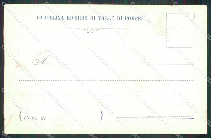 Napoli Pompei Inaugurazione Facciata Santuario cartolina MX1396 – retro
