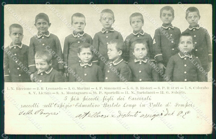 Napoli Pompei Ospizio Educativo Piccoli Figli Carcerati cartolina MX1397 – fronte