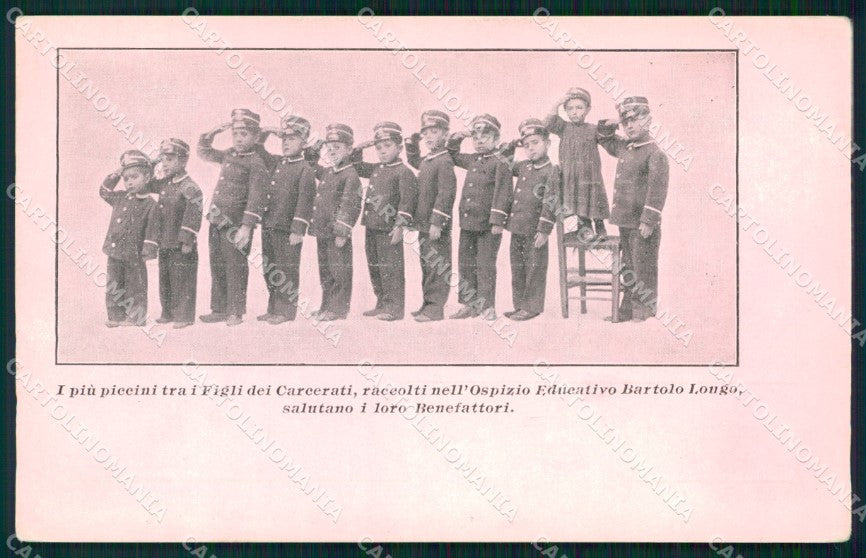 Napoli Pompei Valle di Festa Civile Piccoli Figli Carcerati cartolina MX1413 – fronte