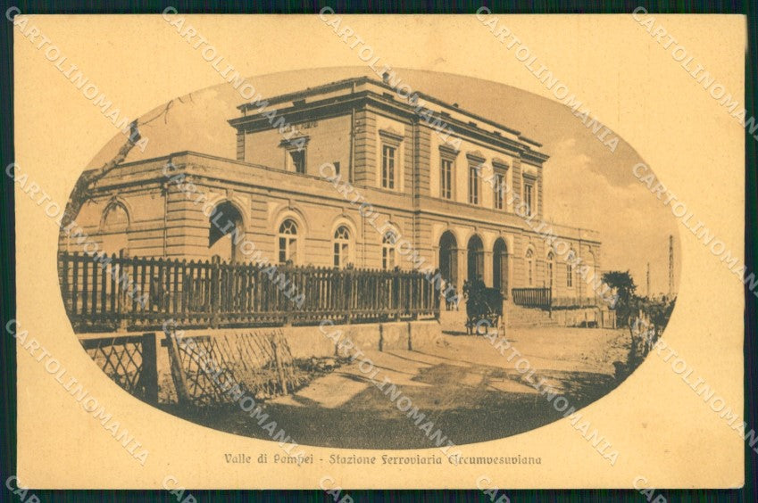 Napoli Pompei Valle di Stazione Ferroviaria Circumvesuviana cartolina MX1419 – fronte