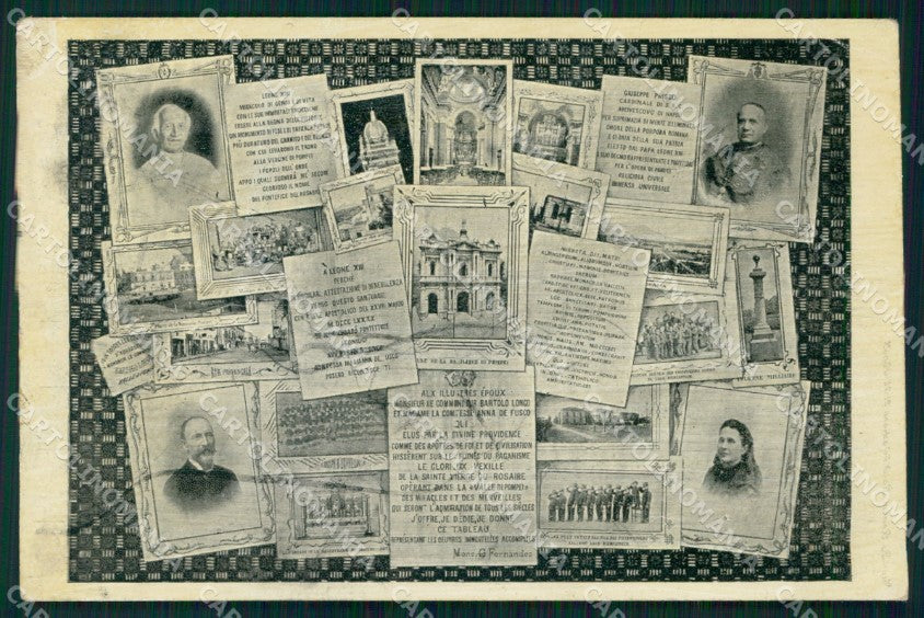Napoli Pompei Santuario Papa Leone XIII Ospizio Educativo cartolina MX1423 – fronte