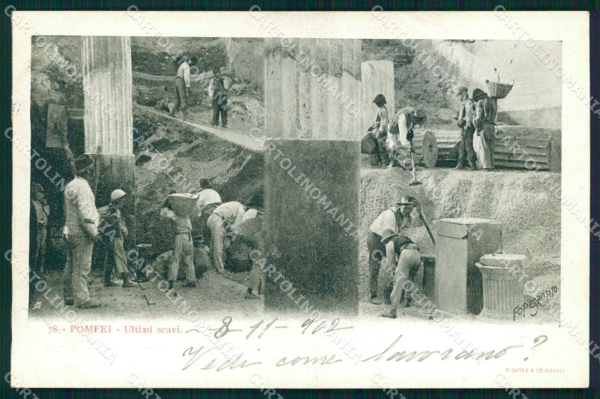 Napoli Pompei Ultimi Scavi cartolina MX1428 – fronte