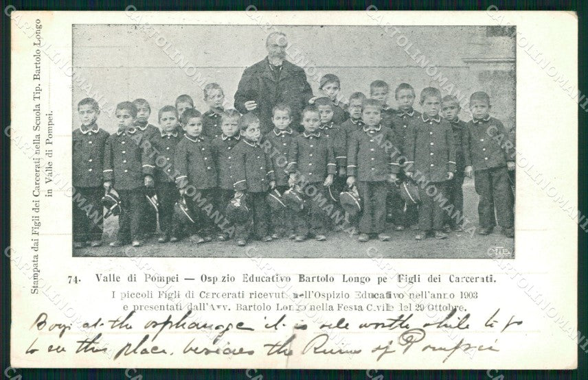 Napoli Pompei Valle di Ospizio Educativo Figli dei Carcerati cartolina MX1435 – fronte