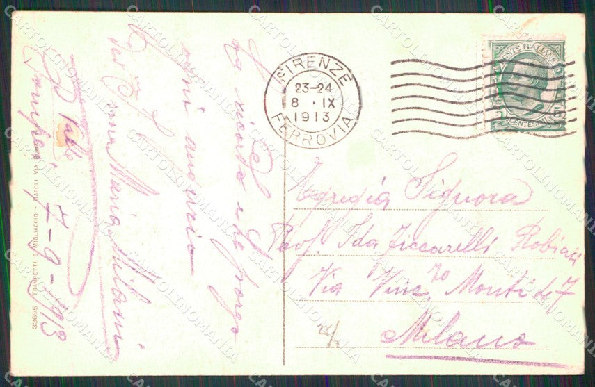 Napoli Pompei Valle di Via Provinciale cartolina MX1450 – retro