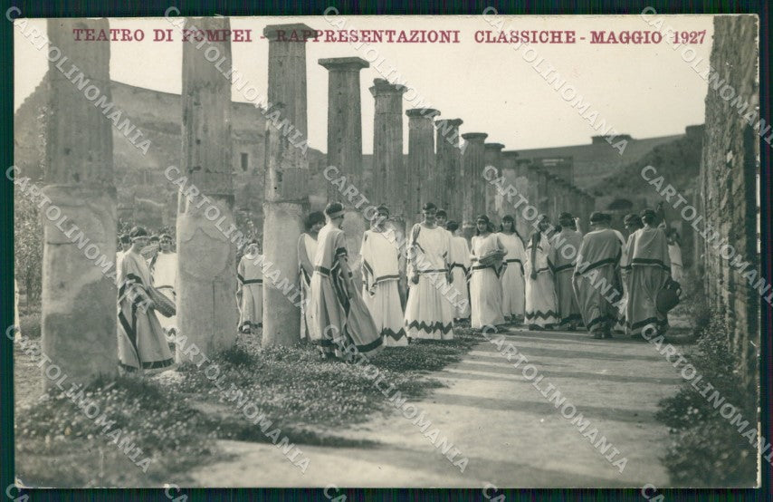 Napoli Pompei Teatro Rappresentazioni Classiche Foto cartolina MX1458 – fronte