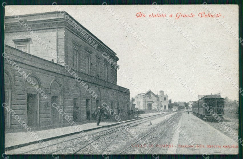 Napoli Pompei Valle di Saluto Grande Velocità Treno Ferrovia cartolina MX1463 – fronte