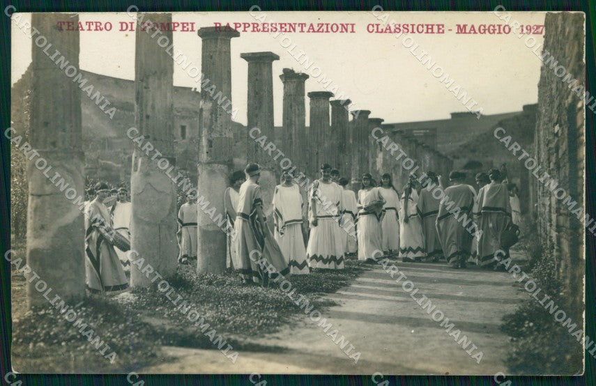 Napoli Pompei Teatro Rappresentazioni Classiche Foto cartolina MX1471 – fronte