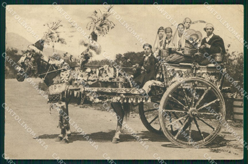 Palermo Città Costumi Carro Siciliano cartolina MX1484 – fronte