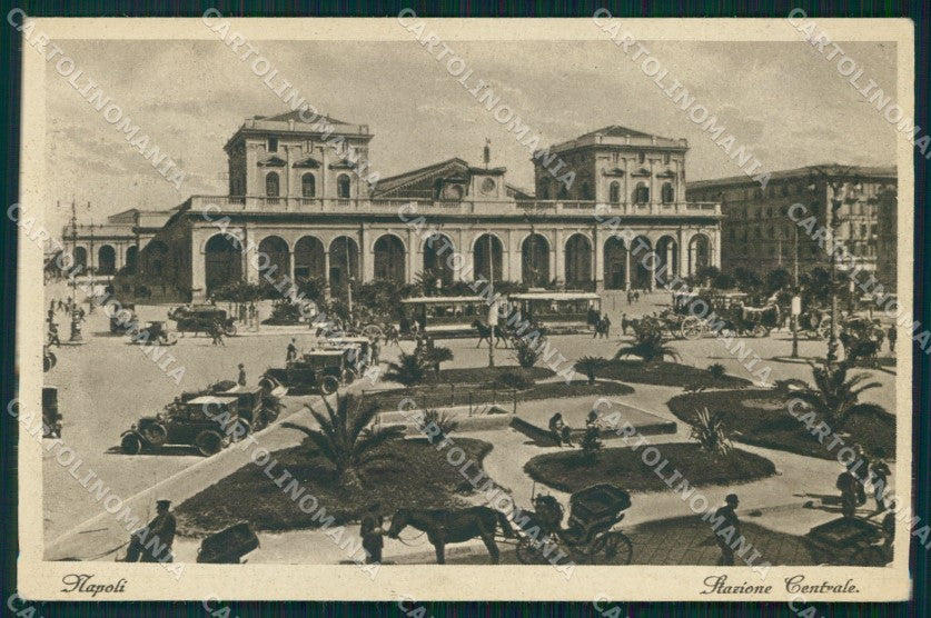 Napoli Città Stazione Centrale Tram cartolina MX1491 – fronte