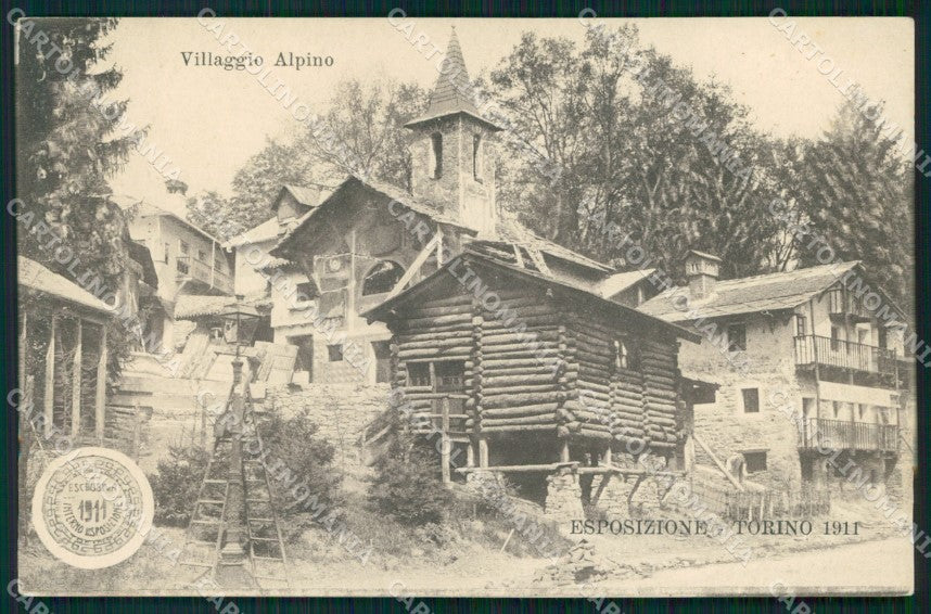 Torino Città Esposizione Villaggio Alpino cartolina MX1508 – fronte