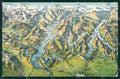 Milano Città Pianura Alpi Laghi Brunner 3271 Mappe cartolina MX1518 – fronte