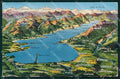 Verona Città Lago di Garda Cartina Geografica Mappe cartolina MX1520 – fronte