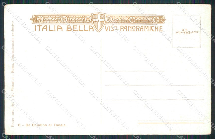 Brescia Città Cartina Geografica Da Condino al Tonale Mappe cartolina MX1521 – retro