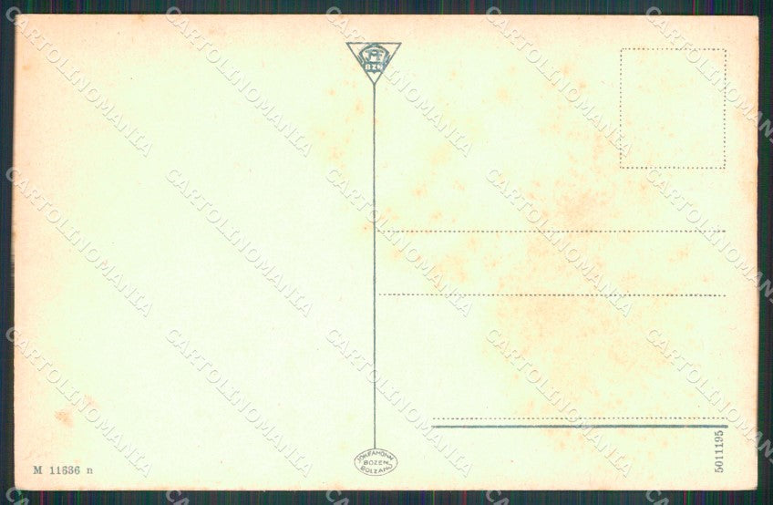 Bolzano Selva di Val Gardena Rifugio Sella Gruppo Sassolungo cartolina MX1534 – retro