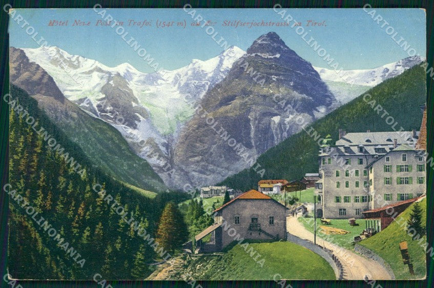 Bolzano Stelvio Trafoi Hotel Neue Post cartolina MX1536 – fronte