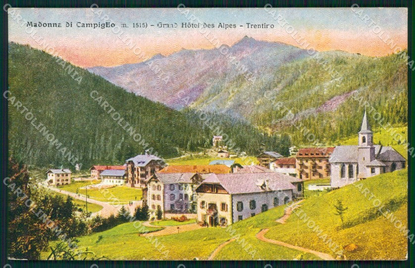 Trento Madonna di Campiglio Grand Hotel Des Alpes cartolina MX1548 – fronte