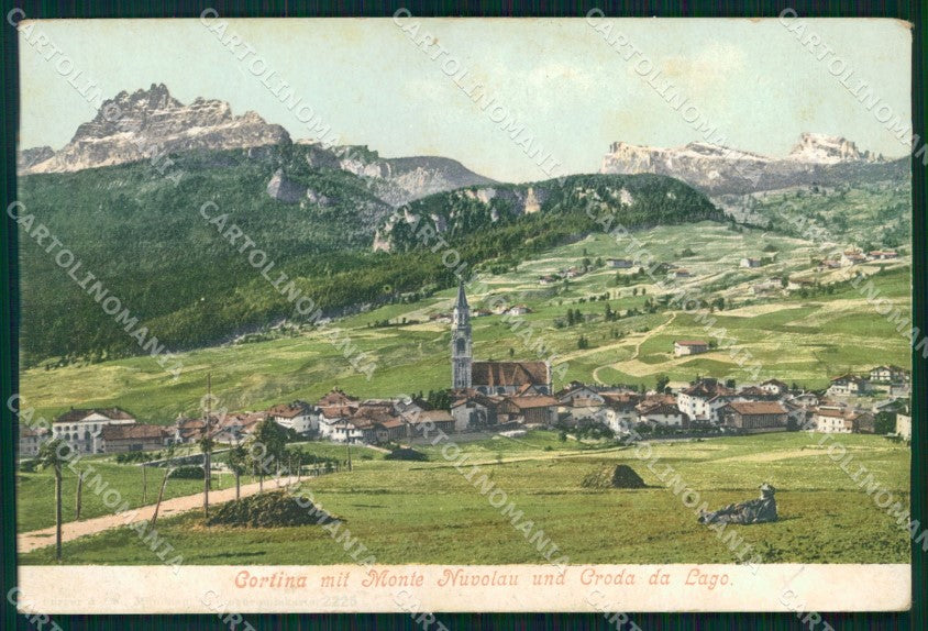 Belluno Cortina d'Ampezzo Monte Nuvolau Croda da Lago cartolina MX1550 – fronte