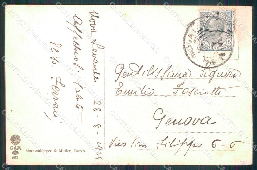 Bolzano Nova Levante Rosengarten Dolomiti cartolina MX1553 – retro