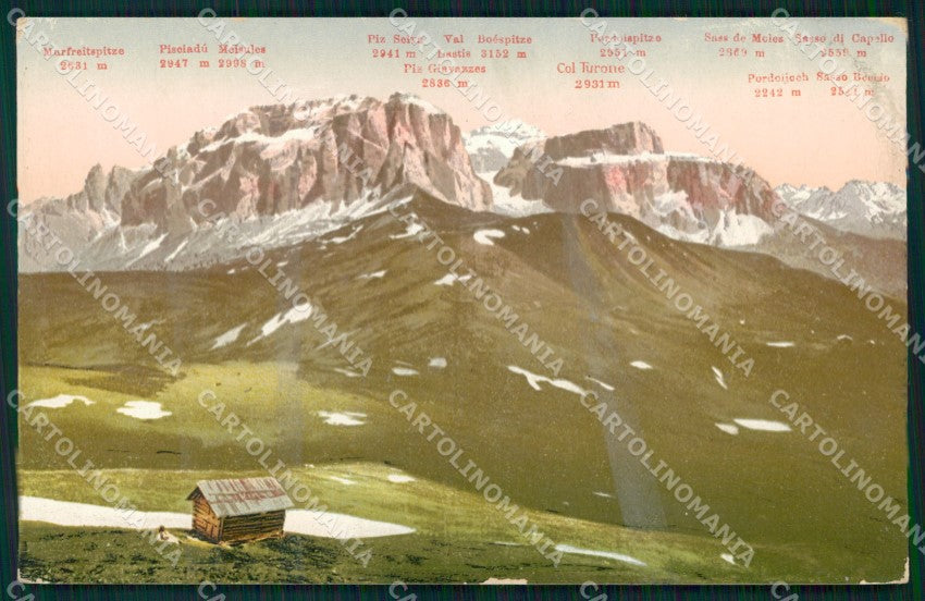 Bolzano Selva di Val Gardena Rifugio Sella Dolomiti cartolina MX1555 – fronte