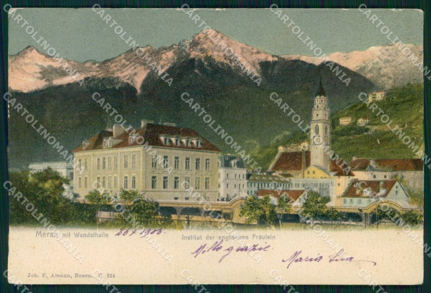 Bolzano Merano Istituto Ragazze Inglesi Dolomiti cartolina MX1559 – fronte