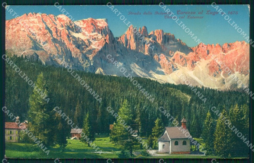 Bolzano Nova Levante Carezza al Lago Chiesa Franzl 507 34 cartolina MX1576 – fronte