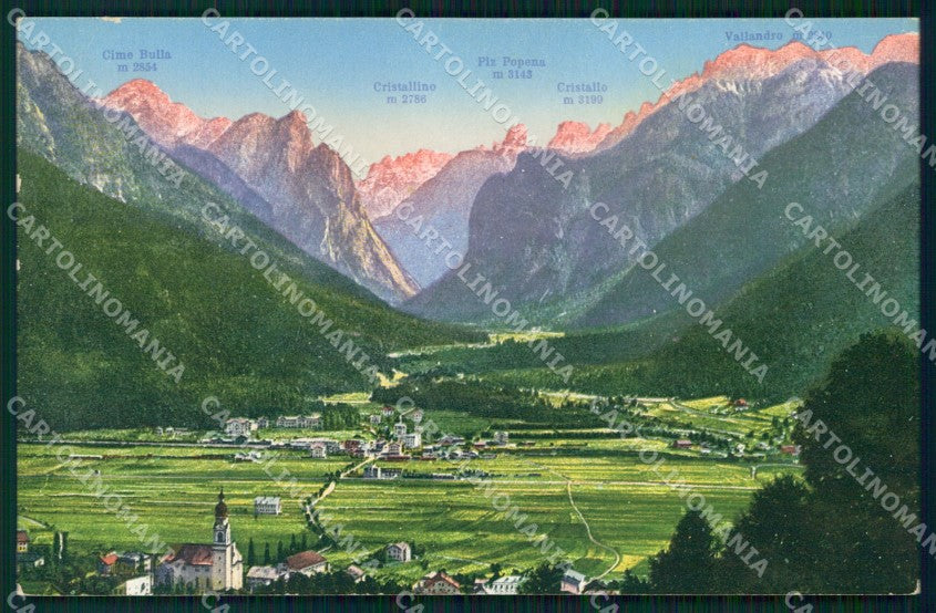 Bolzano Dobbiaco Val Pusteria Dolomiti Monte Popena Cristallo cartolina MX1580 – fronte