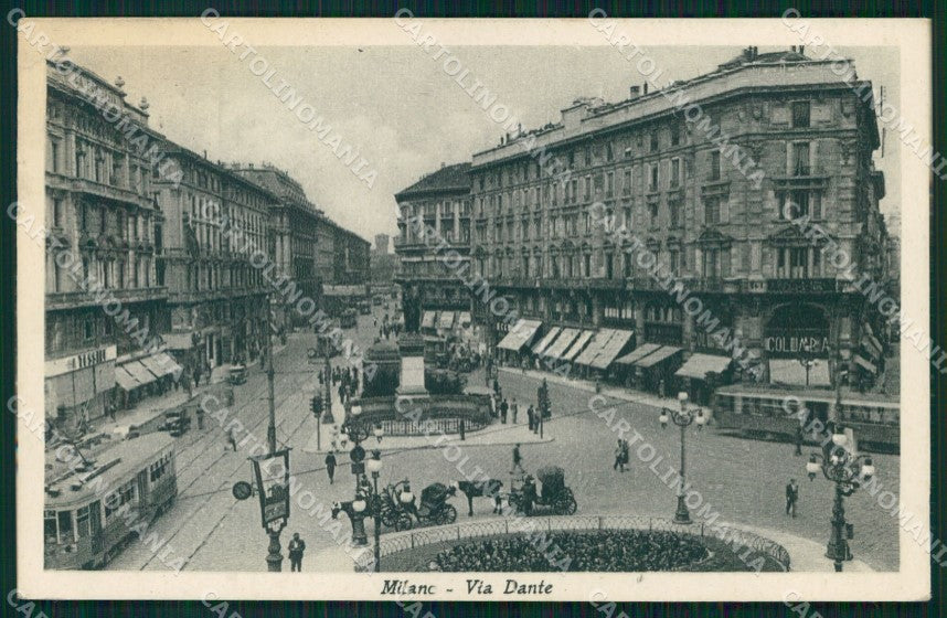Milano Città Via Dante Tram cartolina MX1583 – fronte