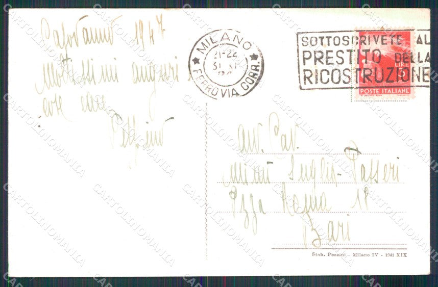 Milano Città Via Dante Tram cartolina MX1583 – retro