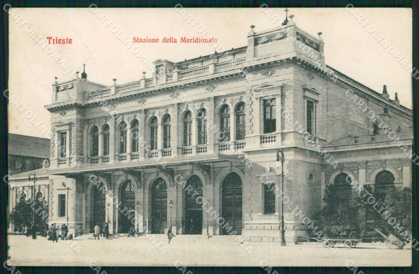Trieste Città Stazione della Meridionale PIEGHE cartolina MX1584 – fronte