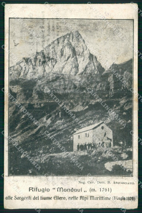 Cuneo Mondovì Alpi Marittime Rifugio RIPARATA cartolina MX1585 – fronte