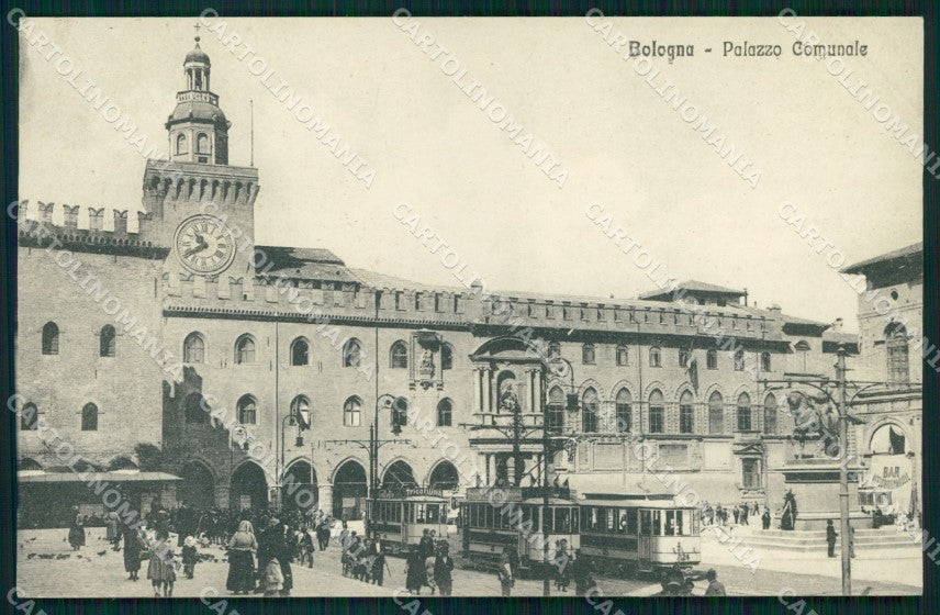 Bologna Città Palazzo Comunale Tram cartolina MX1592 – fronte